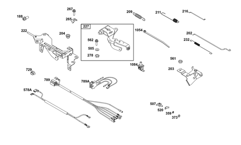 Controls Group Diagram and Parts List for 386777-3139-G1  Briggs and Stratton Engine